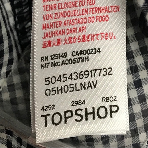 Topshop Moto Gingham Frill Shirt - Picture 7 of 7